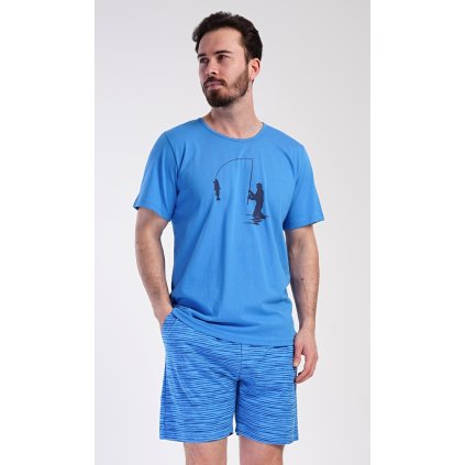 Pánské pyžamo šortky Rybář (Barva Zelená, Velikost M)