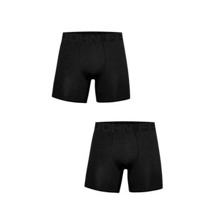 Pánské boxerky John Frank JF2BSPRT100 2PACK (Velikost L, Barva Černá)