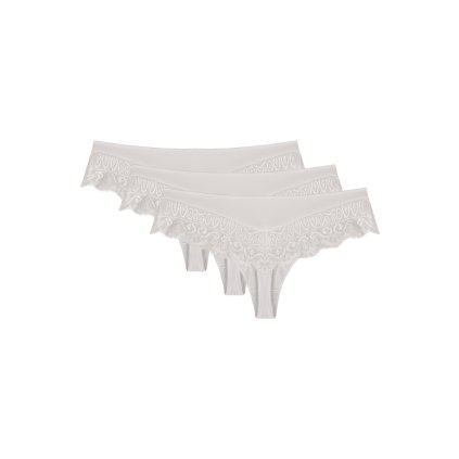Tanga Wol-Bar Sirtaka 3 pcs (Velikost XL, Barva Bílá)