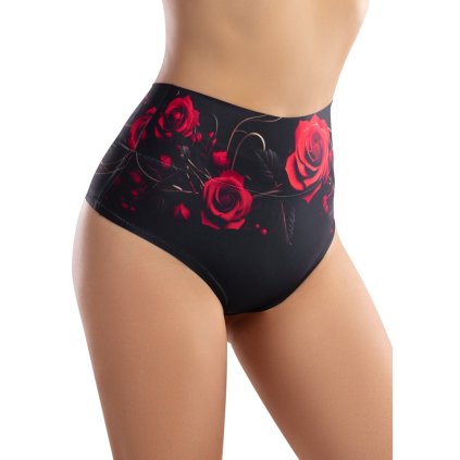 Dámské kalhotky MEMÉME Rose Red HI-briefs (Velikost M, Barva Vícebarevná)
