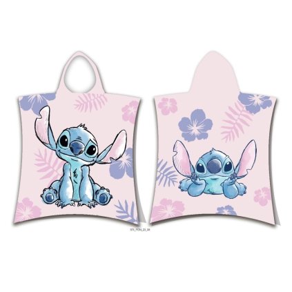 Plážová osuška pončo Lilo a Stitch Pink (Varianta Plážová osuška pončo Lilo a Stitch Pink 50x115 cm)