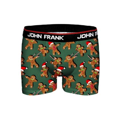 Pánské boxerky John Frank JFBD11 (Velikost L, Barva Zelená)