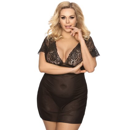 Set Anais Marina košilka + tanga (Velikost 5XL/6XL, Barva Černá)