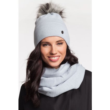 Sada Pamami 15534+15604 - čepice + šála (Velikost UNI, Barva Modrá)