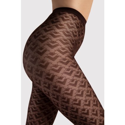 Silonkové punčocháče Fiore Bisette 30 DEN G6114 (Velikost 3-M, Barva Černá)