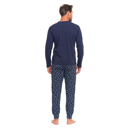 Pánské pyžamo Moraj PDM5400-008 (Velikost L, Barva Modrá - tmavě)