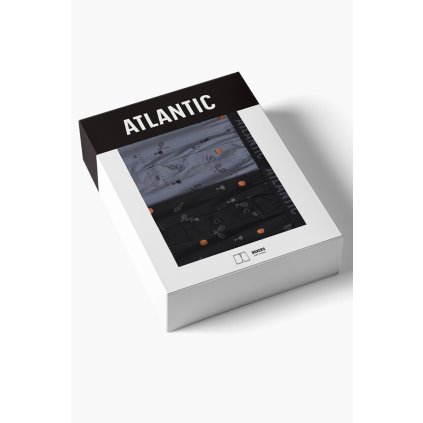 Trenýrky Atlantic 2MBX-052 2 pcs (Velikost 2XL, Barva Černá)