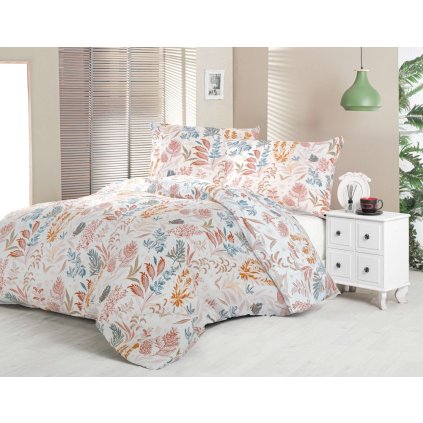 Saténové povlečení LUXURY COLLECTION CORAL garden (Varianta 1+1, 140x200, 70x90cm)