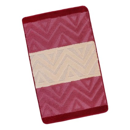 Koupelnová předložka 60x100cm chevron burgundy