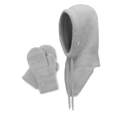 Komplet Vivisence 7097Kmpl kapuce a rukavice (Velikost UNI, Barva Šedá)