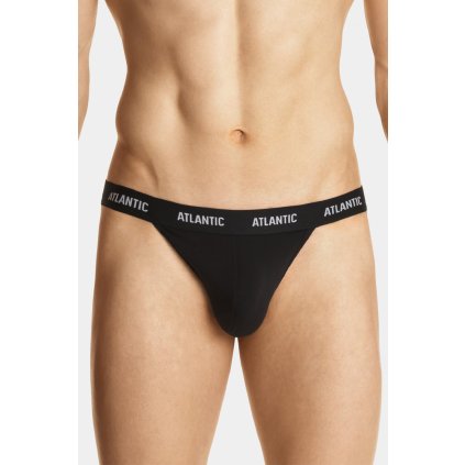 Pánská tanga Atlantic MP-1571 Jock strap (Velikost S, Barva Černá)