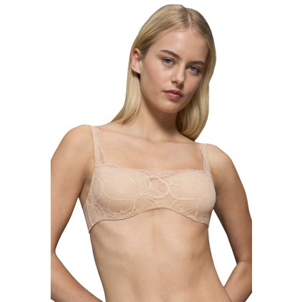 Podprsenka Triumph 10219845 Body Make-Up Illusion Lace Balconette (Velikost 70E, Barva Béžová)
