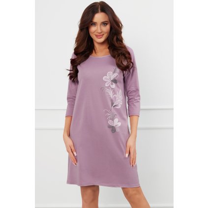 Noční košilka Italian Fashion Ibena r.3/4 (Velikost S, Barva Růžová)