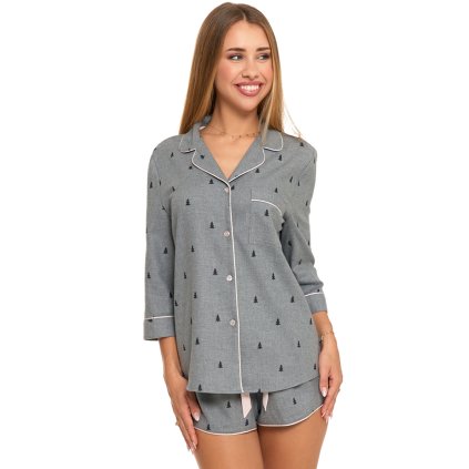 Dámské pyžamo Moraj PDD4500-005 (Velikost S, Barva Šedá)