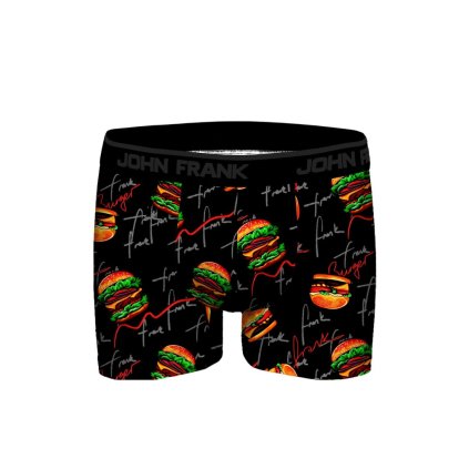 Pánské boxerky John Frank JFBD361 (Velikost L, Barva Černá)