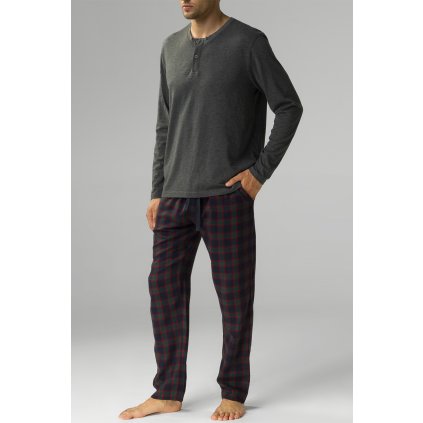 Pánské pyžamo Atlantic NMP-375 (Velikost M, Barva Šedá)