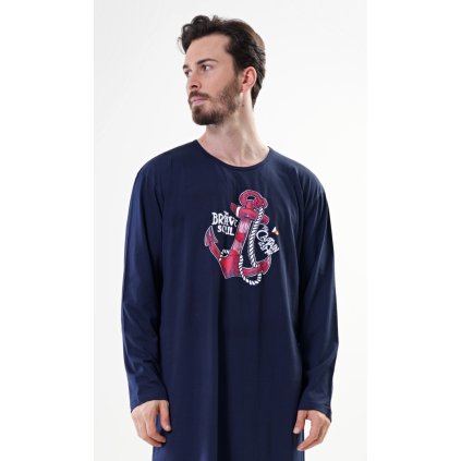 Pánská noční košile s dlouhým rukávem Kotva - vyp