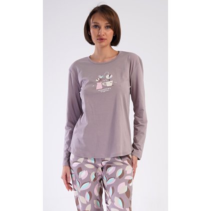 Dámské pyžamo dlouhé Klárka (Barva Bílá, Velikost XL)