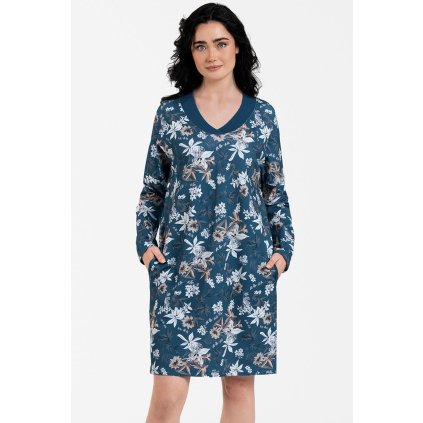 Dámské šaty Italian Fashion Nikjana tunika dł.r. (Velikost L, Barva Tyrkysová)