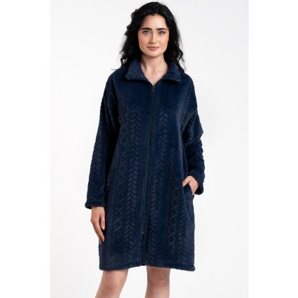 Župan Italian Fashion Rena dł.r. (Velikost L, Barva Modrá - tmavě)