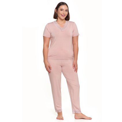 Dámské pyžamo Moraj PDD5400-005 (Velikost 3XL, Barva Růžová)