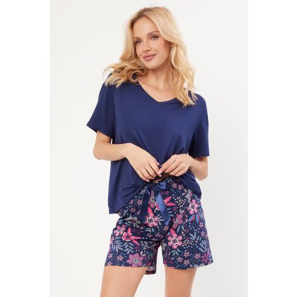 Dámské pyžamo Italian Fashion Wista kr.r. kr.sp. (Velikost 2XL, Barva Modrá - tmavě)