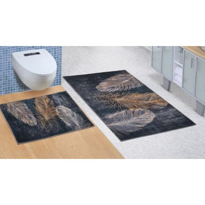 Koupelnová a WC předložka bez výkroje Pírko 3D