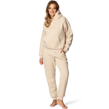 Dámská tepláková souprava Dkaren DK-K-B6 (Velikost XL, Barva Béžová)