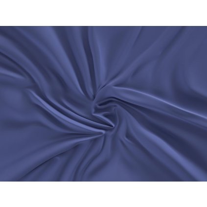 Saténové prostěradlo s gumou tmavě modré (Varianta 180x200cm)