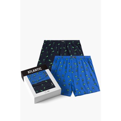 Trenýrky Atlantic 2MBH-006 2 pcs (Velikost 2XL, Barva Modrá - tmavě)