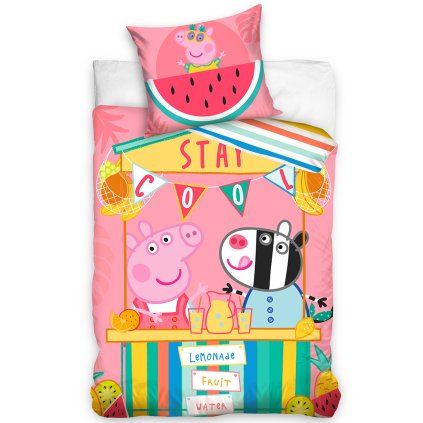 44194 detske povleceni prasatko pepina limonadovy stanek