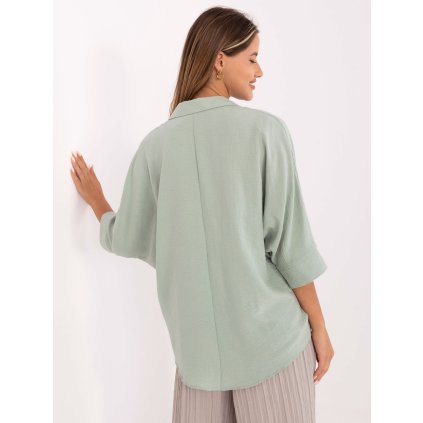 Košile 328-KS-4062.81 RUE PARIS (Barva Zelená, Velikost M)