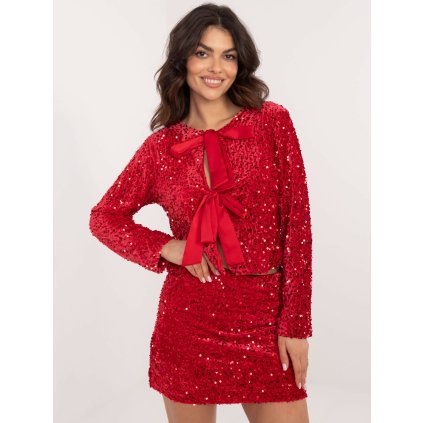 Dámská sukně DHJ-SD-20059.62P (Barva Červená, Velikost UNI)