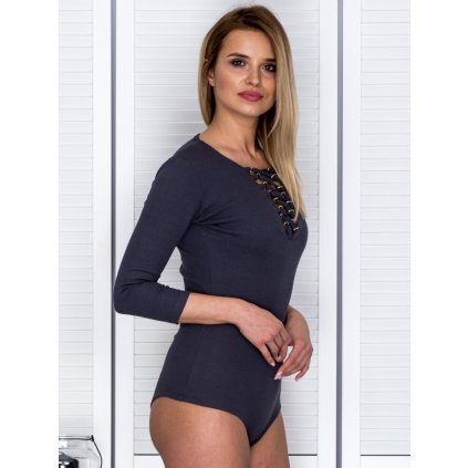 Dámské body PL-BO-4296.03 Factory Price (Barva Šedá - tmavě, Velikost S)