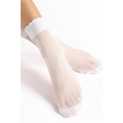 Silonkové ponožky Fiore Pico Massage 20 DEN M1103 (Velikost UNI, Barva Bílá)