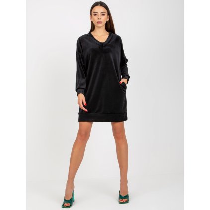 Dámské šaty RP-TU-8189.75P RUE PARIS (Barva Černá, Velikost S/M)