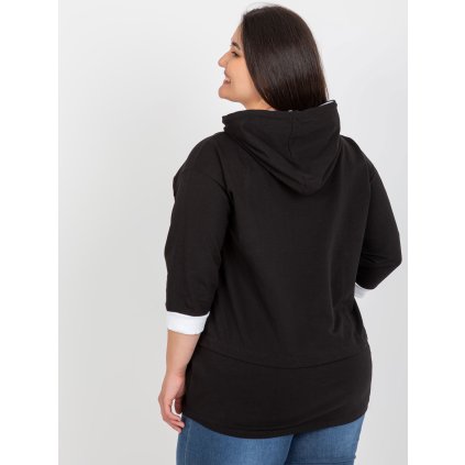 Tunika Plus size -RV-TU-8241.54P RELEVANCE (Barva Černá, Velikost UNI)