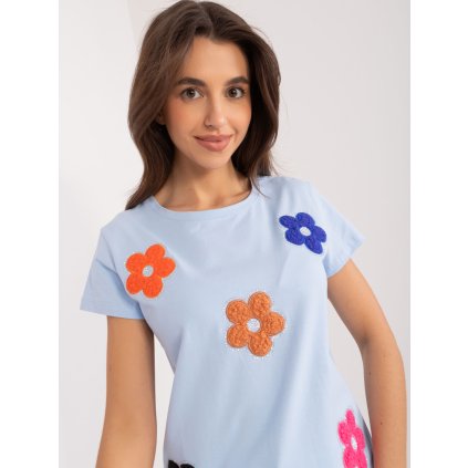 Dámské triko -RV-BZ-9622.16X (Barva Modrá - světle, Velikost S/M)