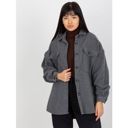 Košile DN-KS-4005.99P Patiskha (Barva Šedá - tmavě, Velikost S)