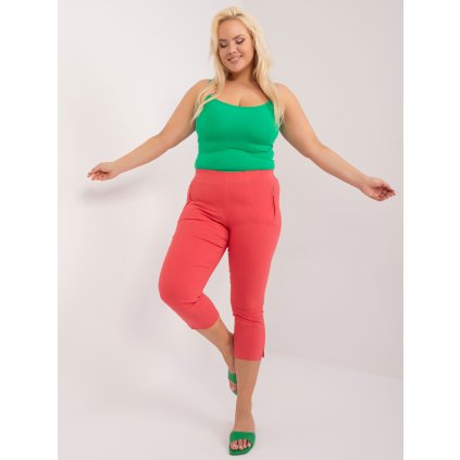 Kalhoty Plus size AT-SP-1863.29 New Fashion (Barva Oranžová, Velikost 52)