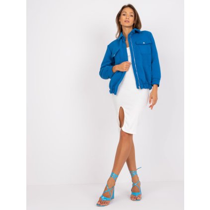 Bunda RV-KR-007.95P RUE PARIS (Barva Modrá - tmavě, Velikost L/XL)