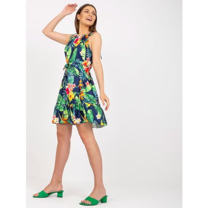 Šaty WN-SK-0806-1.63P RUE PARIS (Barva Modrá, Velikost L/XL)