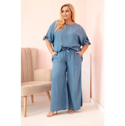 Dámská souprava Plus Size 51014 - halenka + kalhoty
