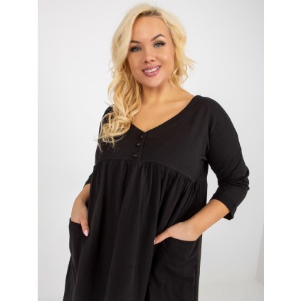Šaty Plus Size RV-SK-8529.37P RELEVANCE (Barva Černá, Velikost UNI)