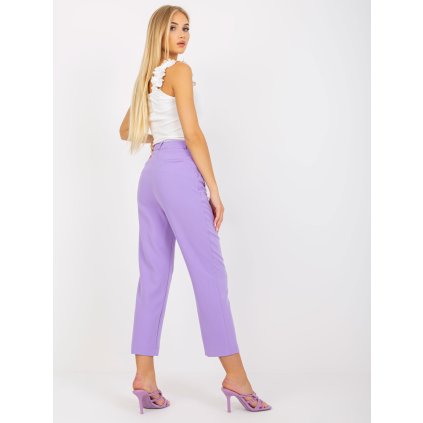 Kalhoty TO-SP-18154.10X RUE PARIS (Barva Fialová, Velikost 36)