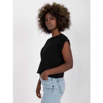 Tričko RV-TS-4833.68P BASIC FEEL GOOD (Barva Černá, Velikost XS)