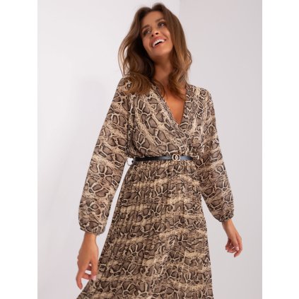 Šaty DHJ-SK-10536N-5.03P ITALY MODA (Barva Černá, Velikost UNI)