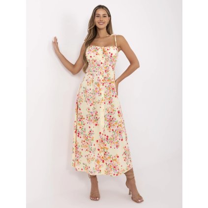 Šaty MI-SK-23817-1.88 ITALY MODA (Barva Žlutá, Velikost UNI)