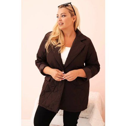 Dámská bunda Plus Size 5663 (Velikost UNI, Barva Černá)