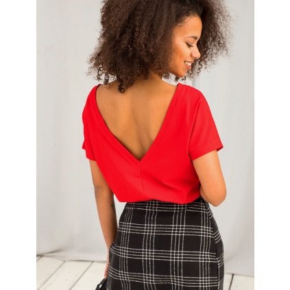 Tričko RV-TS-4662.38P BASIC FEEL GOOD (Barva Červená, Velikost S)